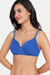 Zivame Padded Non Wired 3/4th Coverage Backless Bra - Lapis Blue — thumbnail 4